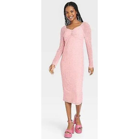 House of Aama Sweetheart Neck A-Line Dress Black History Month - Pink Women's XS - Picture 2 of 8